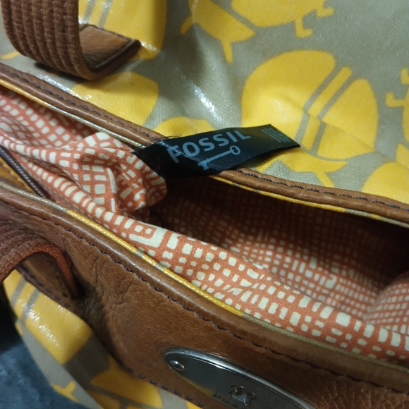 Fossil Yellow and Brown Ladybug Tote Bag - Picture 5 of 10